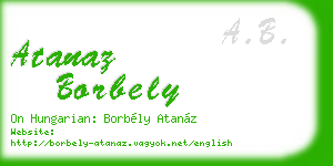 atanaz borbely business card