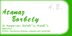 atanaz borbely business card